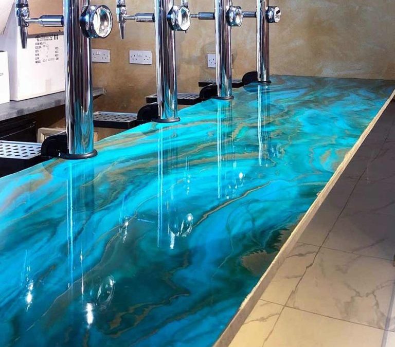 Metallic Epoxy Countertop applications