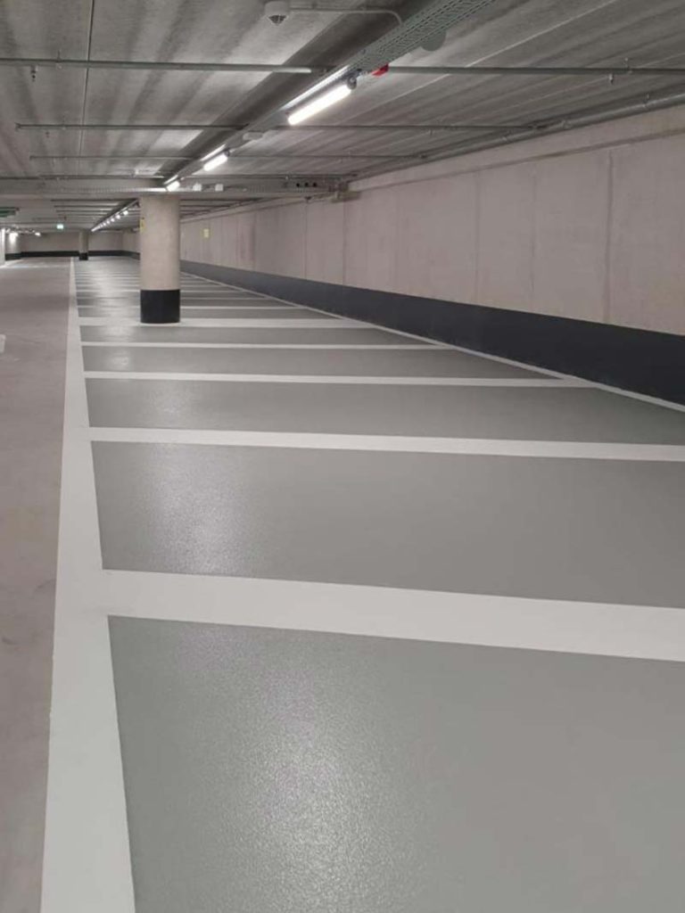 High build epoxy flooring for car parks